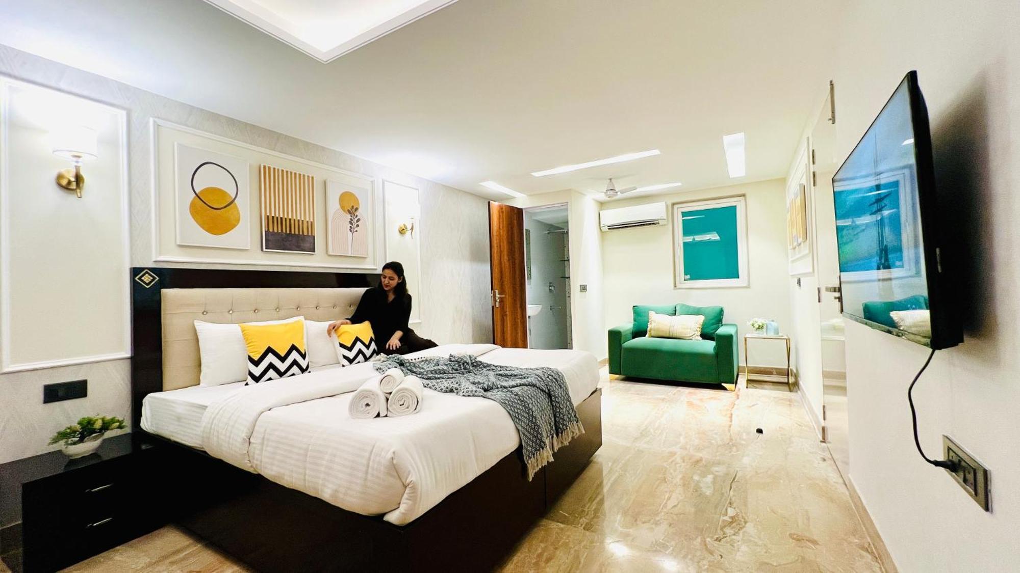 Zen Suites Gurgaon - Luxe Stays Collection Oda fotoğraf